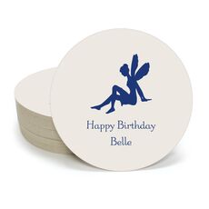 Fairy Silhouette Round Coasters