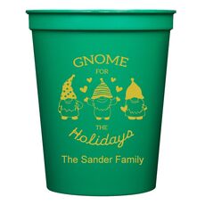 Gnome For The Holidays Stadium Cups
