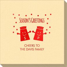 Season's Greetings Linen Like Napkins