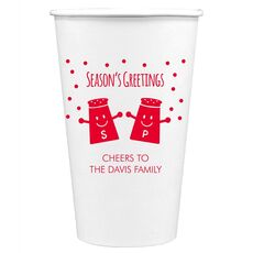 Season's Greetings Paper Coffee Cups