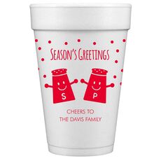 Season's Greetings Styrofoam Cups