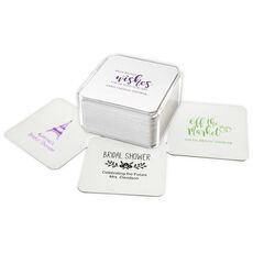 Design Your Own Bridal Shower Square Coasters