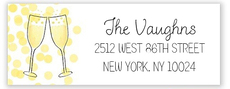 Champagne Toast Return Address Labels