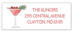 Cranberry Martini Return Address Labels