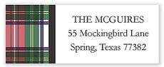 Tartan Plaid Return Address Labels