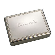Engraved Beaded Border Rectangular Box