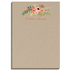 Coral Bouquet Notepads