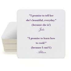 Your Personalized Text Square Coasters