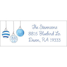 Blue Christmas Return Address Labels