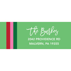 Christmas Stripe Return Address Labels