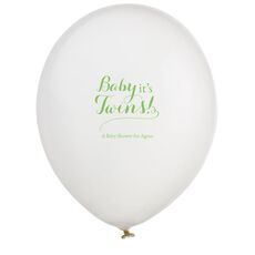 Baby It's Twins Latex Balloons