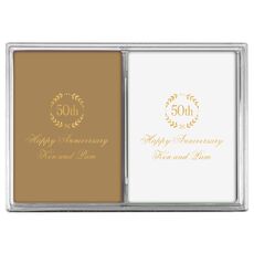 50th Wreath Double Deck Playing Cards