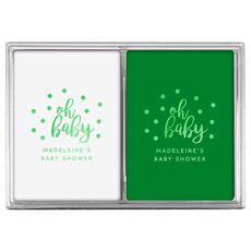 Confetti Dots Oh Baby Double Deck Playing Cards