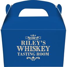 Whiskey Tasting Room Gable Favor Boxes