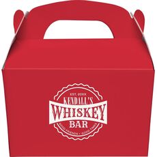 Good Friends Good Times Whiskey Bar Gable Favor Boxes