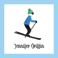 Ski Life Square Stickers