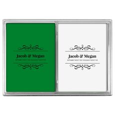 Modern Flourish Framed Double Deck Playing Cards