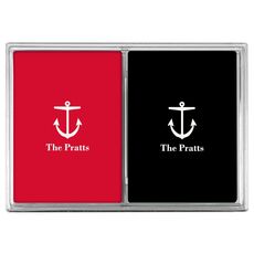 Nautical Anchor Double Deck Playing Cards