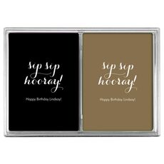 Elegant Sip Sip Hooray Double Deck Playing Cards