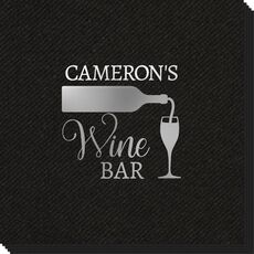 Pouring Wine Glass Linen Like Napkins