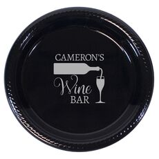 Pouring Wine Glass Plastic Plates