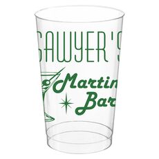 Retro Martini Bar Clear Plastic Cups