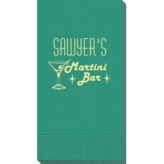 Retro Martini Bar Guest Towels