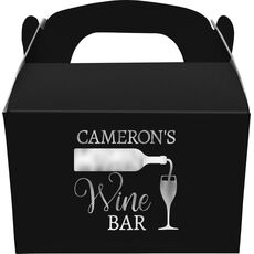 Pouring Wine Glass Gable Favor Boxes