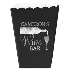 Pouring Wine Glass Mini Popcorn Boxes