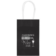 Pouring Wine Glass Medium Twisted Handled Bags