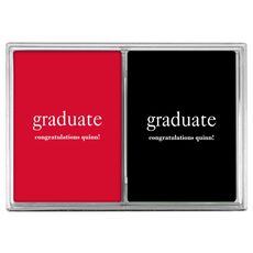 Big Word Graduate Double Deck Playing Cards