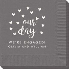 Confetti Hearts Our Day Napkins