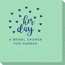 Confetti Hearts Her Day Napkins