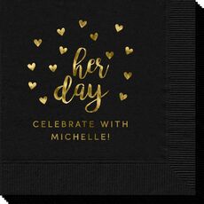 Confetti Hearts Her Day Napkins