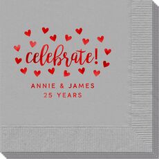 Confetti Hearts Celebrate Napkins