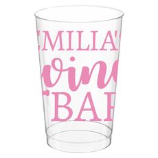 Corkscrew Wine Bar Clear Plastic Cups