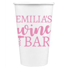 Corkscrew Wine Bar Paper Coffee Cups