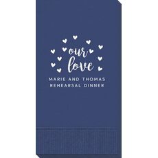 Confetti Hearts Our Love Guest Towels