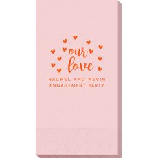 Confetti Hearts Our Love Guest Towels