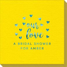 Confetti Hearts Our Love Linen Like Napkins