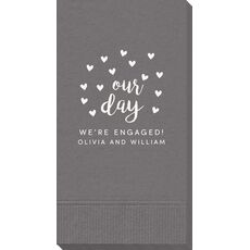 Confetti Hearts Our Day Guest Towels