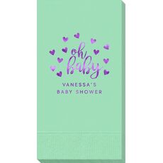 Confetti Hearts Oh Baby Guest Towels