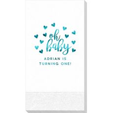 Confetti Hearts Oh Baby Guest Towels