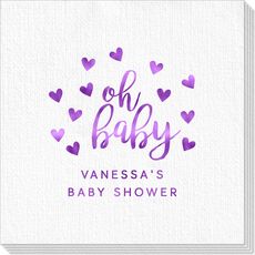 Confetti Hearts Oh Baby Deville Napkins