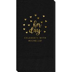 Confetti Hearts Her Day Guest Towels