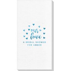 Confetti Hearts Our Love Deville Guest Towels