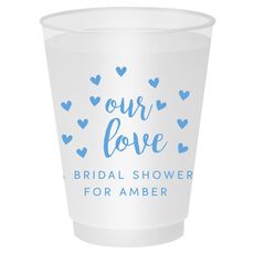 Confetti Hearts Our Love Shatterproof Cups