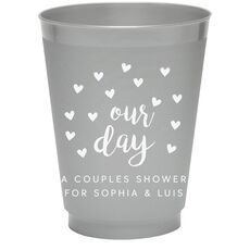 Confetti Hearts Our Day Colored Shatterproof Cups