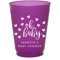 Confetti Hearts Oh Baby Colored Shatterproof Cups
