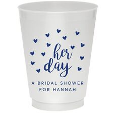 Confetti Hearts Her Day Colored Shatterproof Cups
